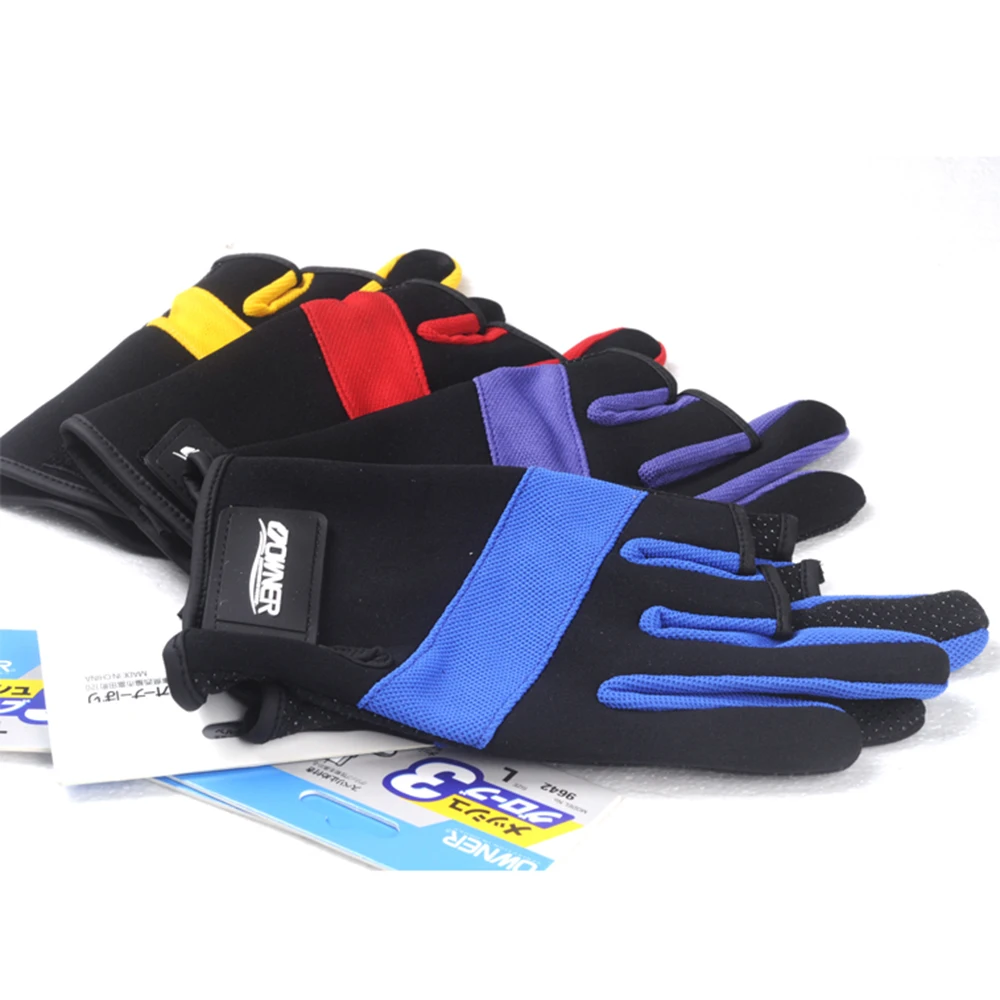 Anti-slip Fishing Gloves Anti-cut Imported sheepskin Cut three Fish Equipment UV Wear Protection Sports fishing gloves