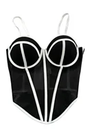 Low Cut Wrap Chest Vest Women's Body ape ow Waist in Low Waist Splice Color Summer New Korean Sle Trendy Top - Image 5