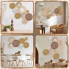Set of 16 Hanging Woven Baskets Boho Handmade Wall Decor Round Rattan Straw Seagrass Baskets for Living Room/Kitchen/Bedroom 5