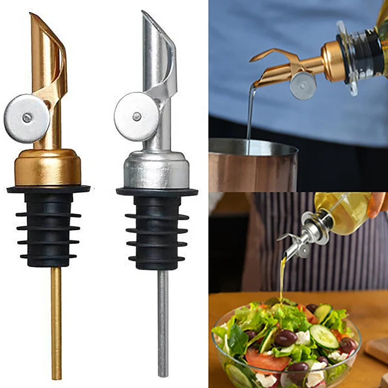 LEGERM 2 pezzi Acciaio Inox Beccuccio Versatori Bottiglia Versatore Tappo Beccucci Liquore di olio d' oliva caffè Sciroppo Aceto
