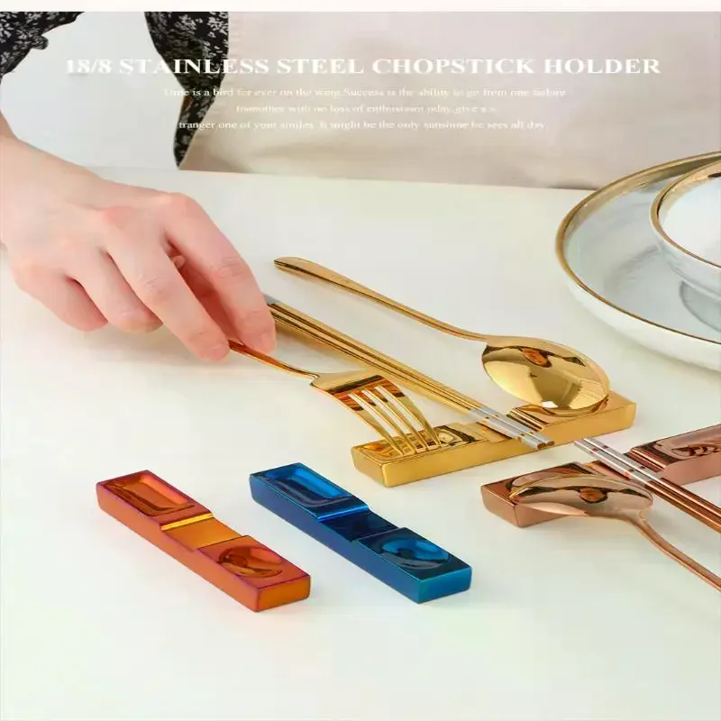Stainless Steel Knife Fork Spoon Cutlery Holder Chopsticks Holder Kitchen Tableware Rack Chopstick Rest