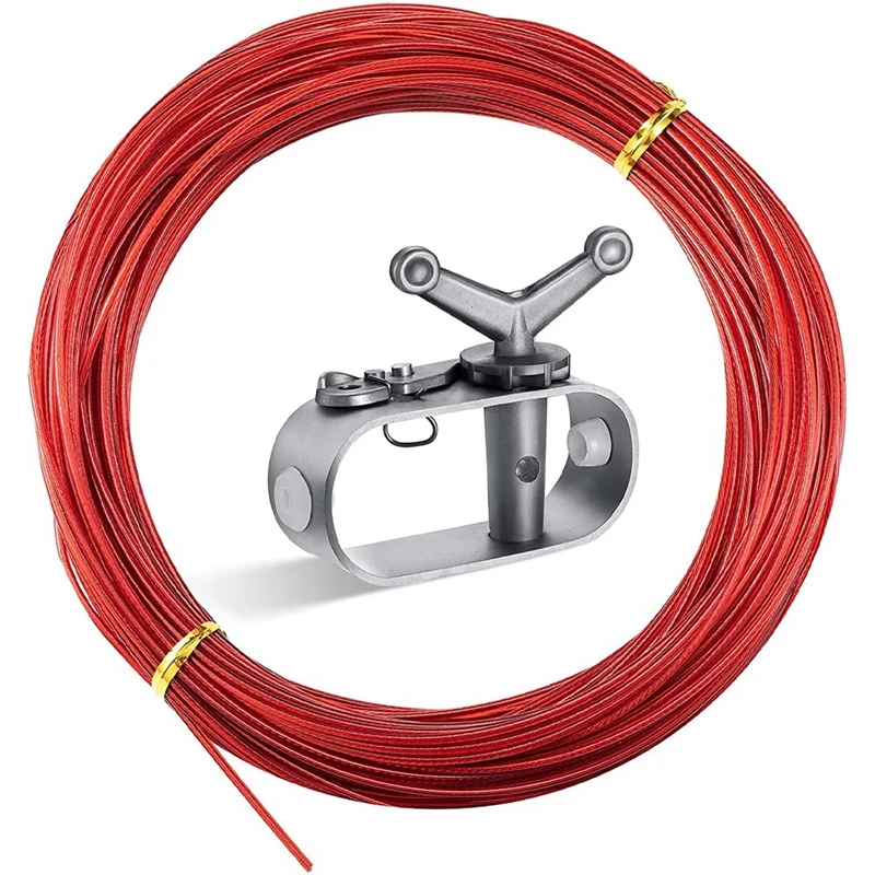 Pool Cover Cable and Winch Kit Swimming Pool Cover Cable Red Cable with