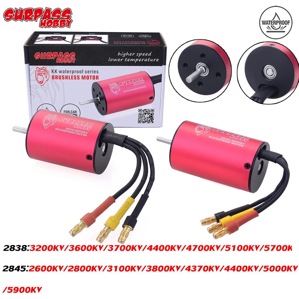 KingVal 2845 3100KV Waterproof Brushless Motor – 3.175mm Shaft For 1/14 RC Cars, CNC Aluminum, High Torque - View #6