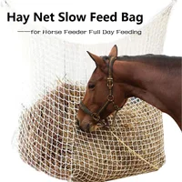 Nylon Hay Net Bag Slow Feed Bag for Horse Cattle Cow Feeder Full Day Feeding Large Horse Feeder Bag with Small Holes Net Bags 1