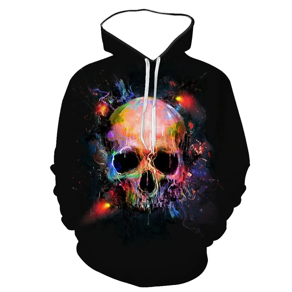 

Popular new anime movie skull series 3D printed street clothing men's hoodies and hoodies