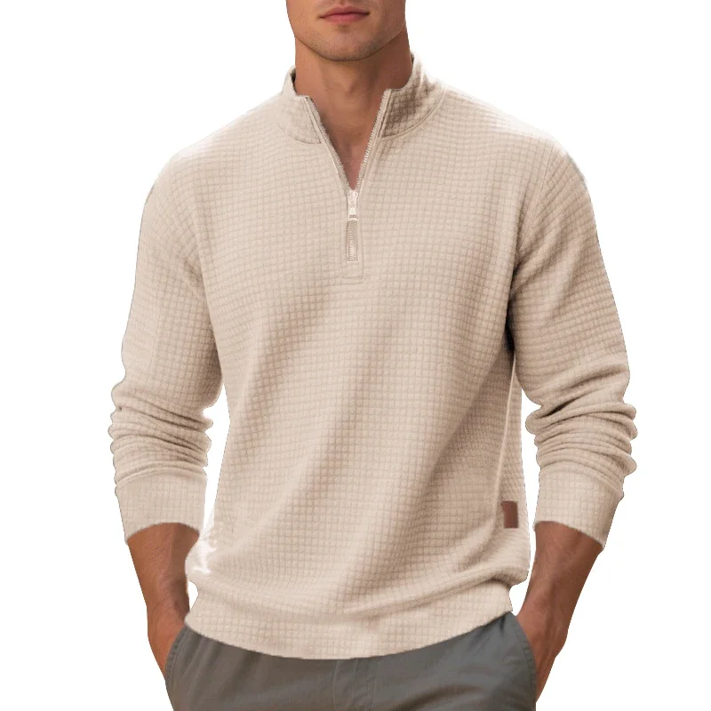 Animal Game Outdoor Men's Casual Sweatshirt Zipper Pullover Oversize Crew Neck Sweatshirts Zip Jacket Coats Plaid Streetwear