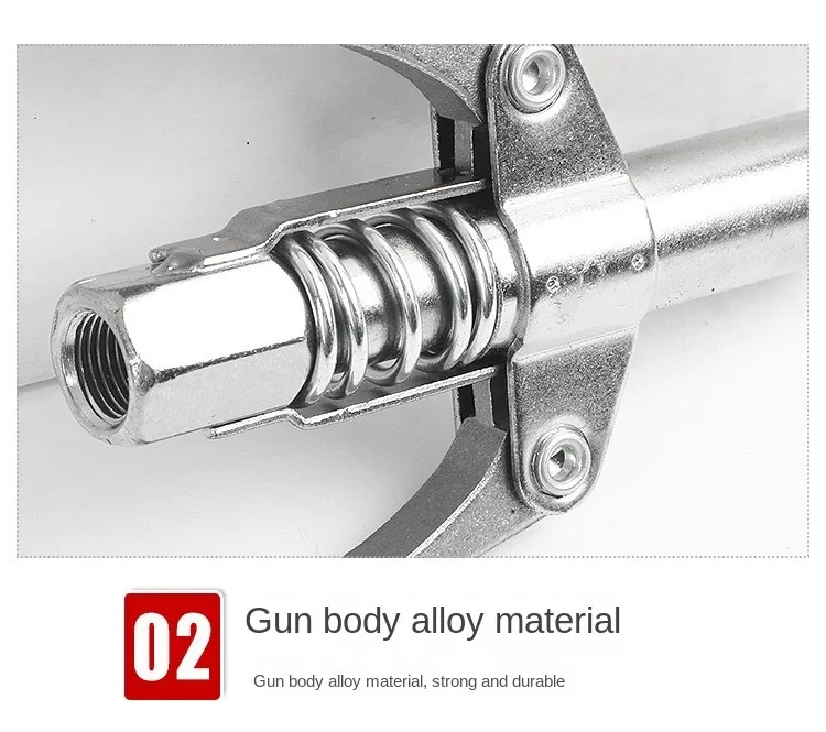 Pneumatic butter gun nozzle, electric locking pliers, high-pressure butter nozzle, self-locking oil injection manual but