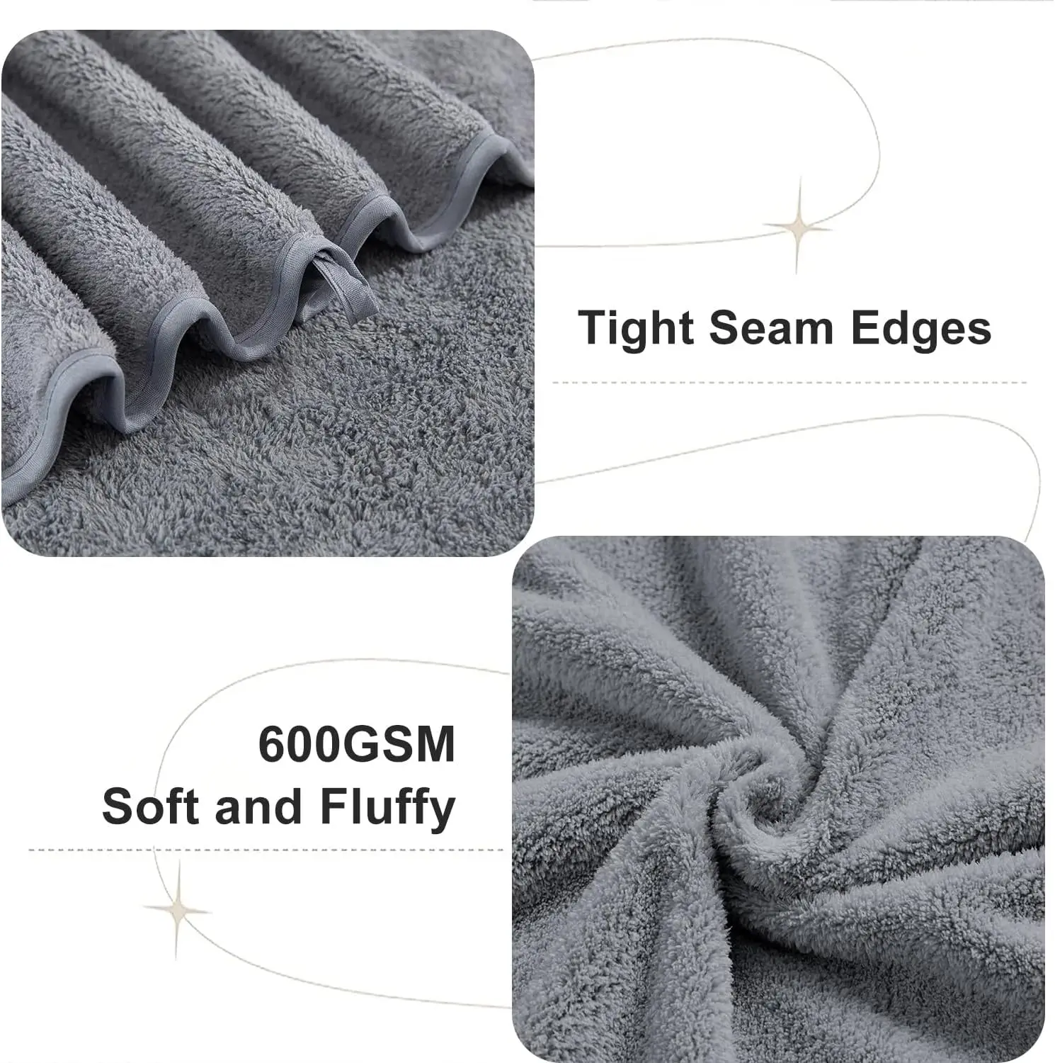 Oversized Bath Towels SET of 4 5