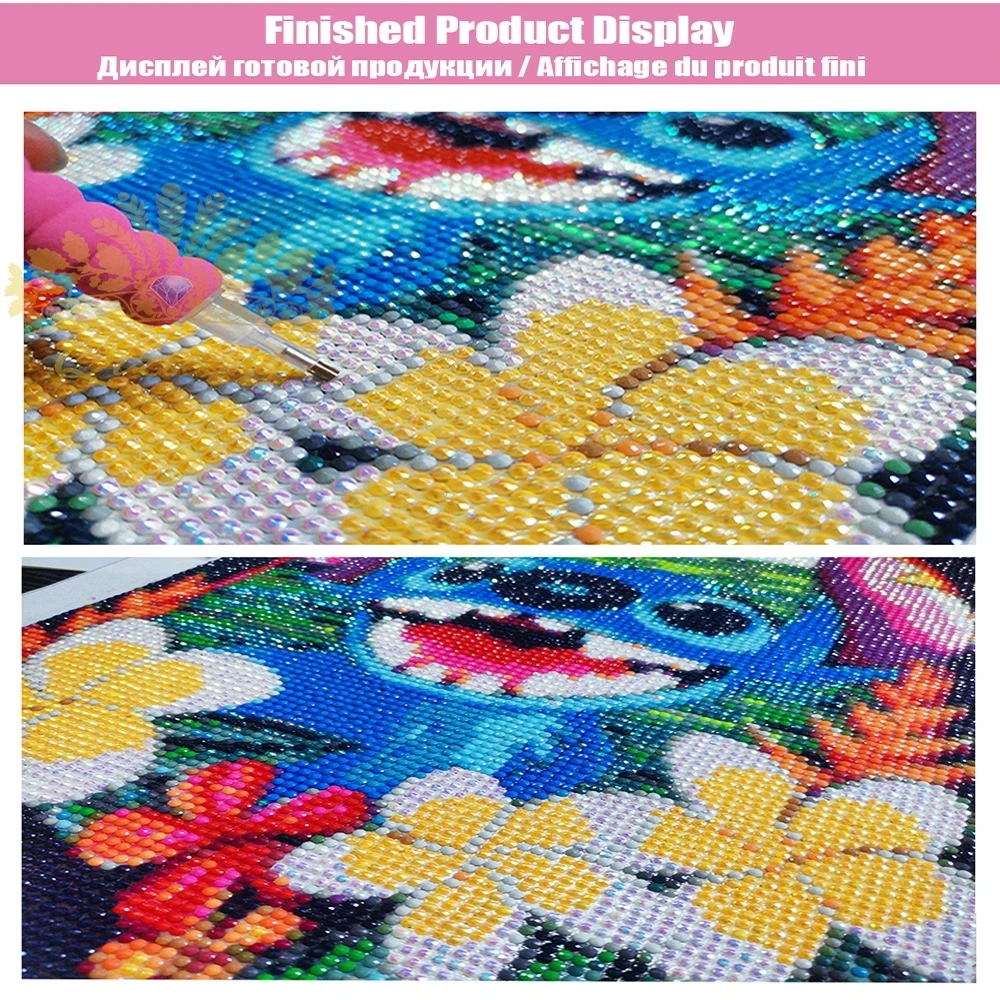 5D DIY Diamond Painting Lion Tiger Cat Dog Cross Stitch Kit AB Diamond Round Animal Mosaic Art Rhinestone Home Decoration