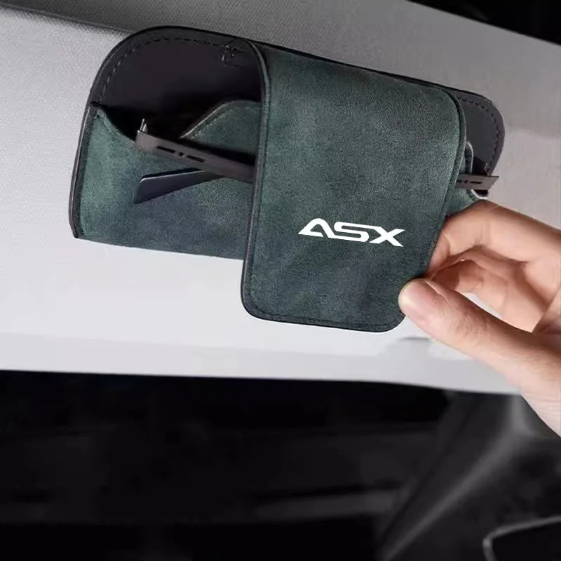 자동차 선바이저 안경 케이스, 선글라스 보관 홀더, 카드 티켓 보관 케이스, MITSUBISHI ASX 자동차 액세서리