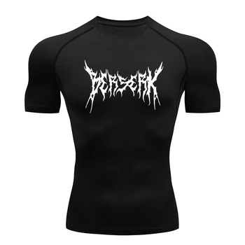 Gym Workout Rash Guard for Men Athletic Quick Dry Compression Shirts Berserk Print Tshirts Tees Tops Undershirts Baselayers 1