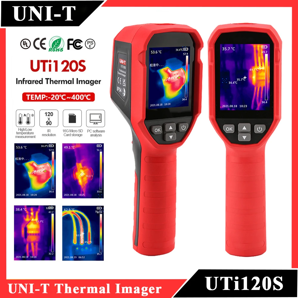 

UNI-T UTi120S Thermal Camera Infrared Thermal Imager 120x90 Heat Image Professional Handheld Thermographic Camera
