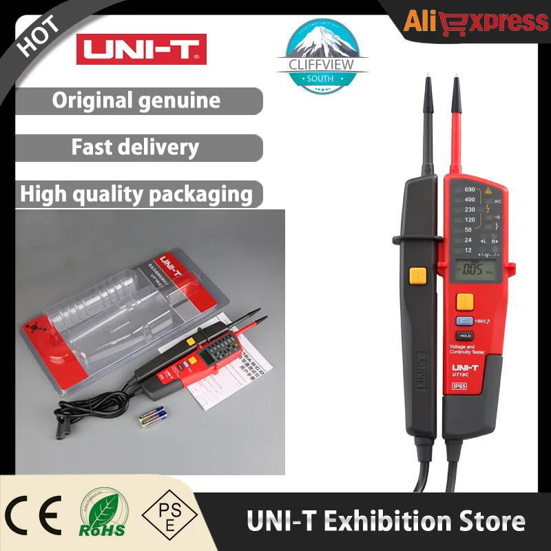 uni-t-ut18c-0~690v-ac-dc-voltage-testers-ut18d-lcd-display-auto-range-ip65-waterproof-meter-no-power-test-function