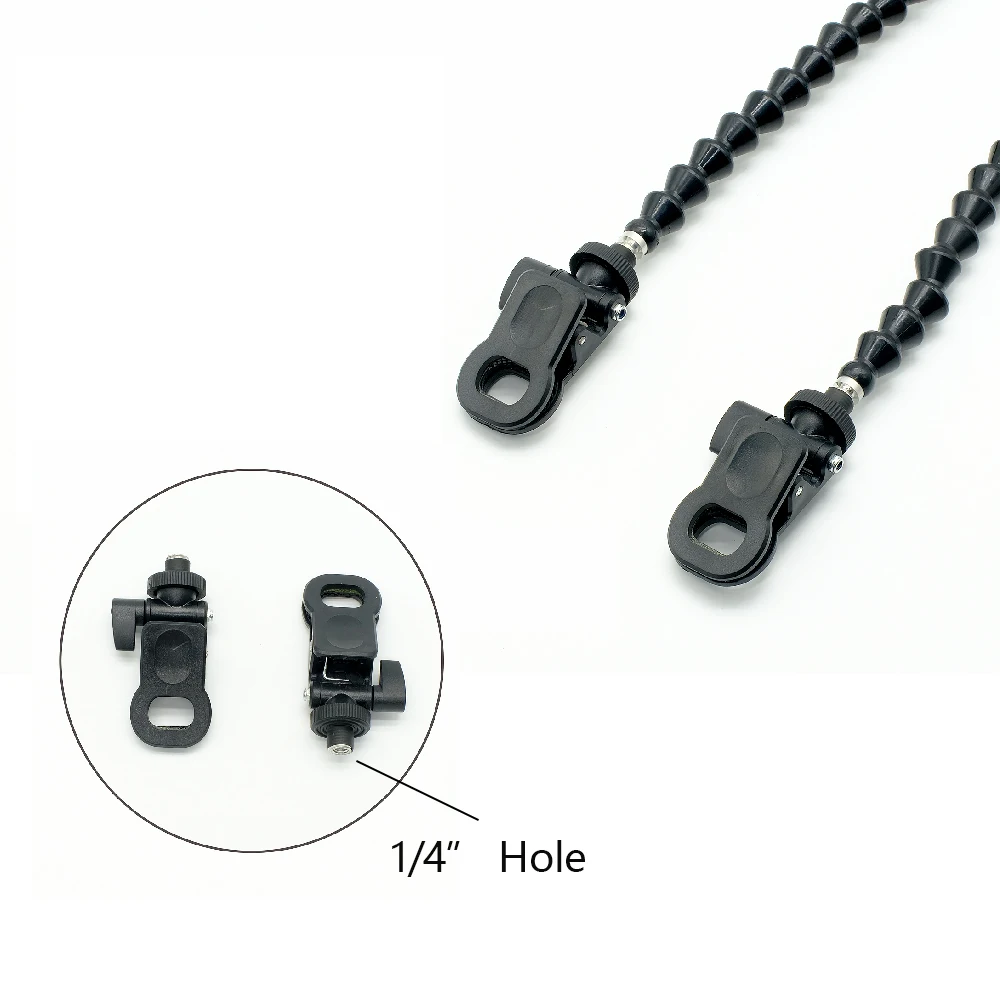Double Magic arm Clamp Clip For Macroshot Insects Flower Macro Photography Tools 50cm Length Camera Clamp Articulating Magic Arm