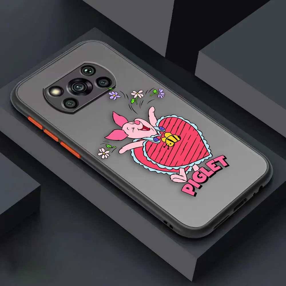 thumbnail image 1 of Funda mate para Xiaomi POCO X4 X3 X2 M4 M3 M2 F4 F3 GT F2 C40 CC9 PRO 4G 5G A3 MIX4 CIVI Funda Shell lindo Pink Piglet Anime, 1 of 5