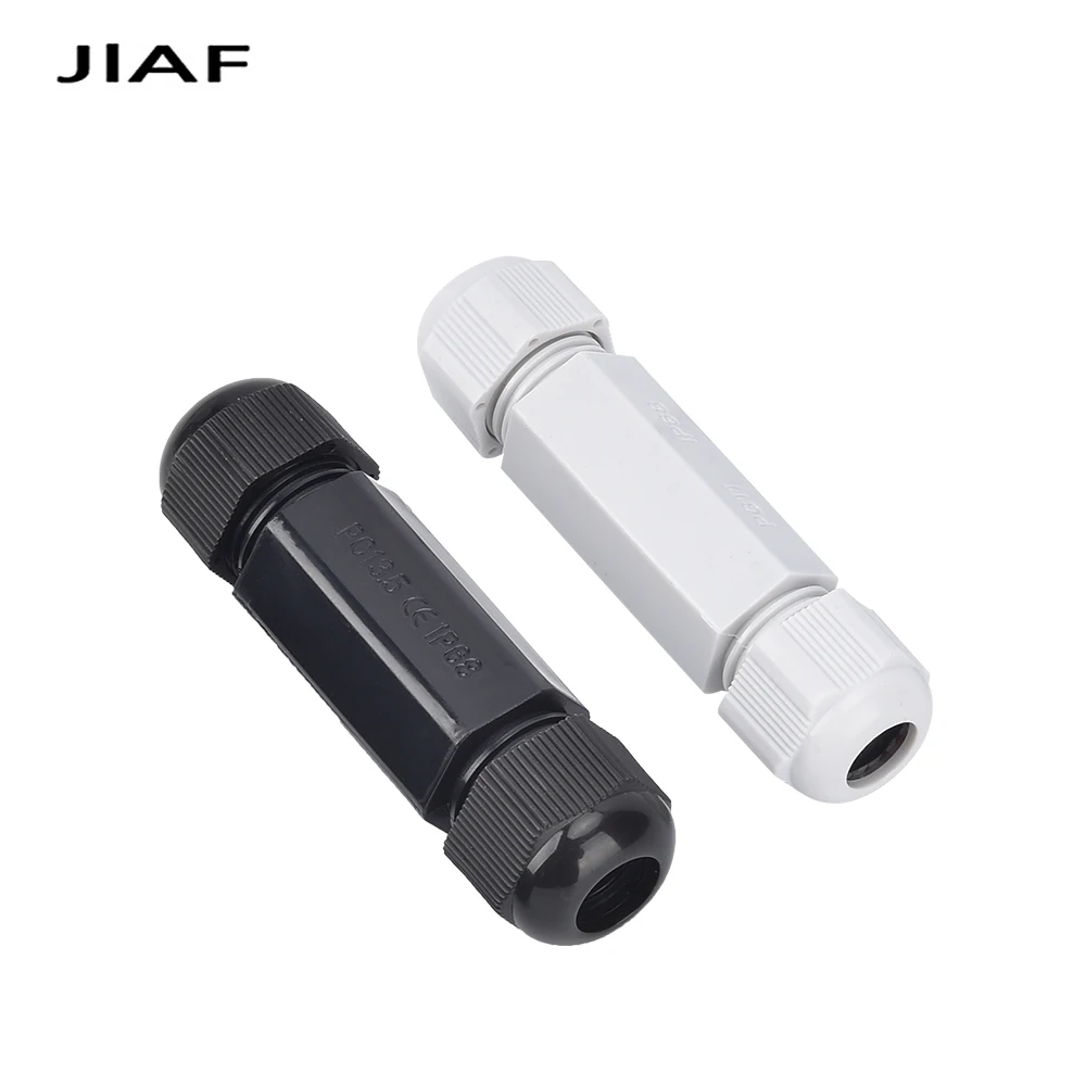Plastic Cable Gland Waterproof IP68 Double Ended Joint Nylon Plastic Line Fixed Sealing Joint electrical connector cable gland