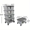 Ggbin 4-Tier Storage Basket Cart with Rolling Wheels Plastic Stacking Basket Bin 3