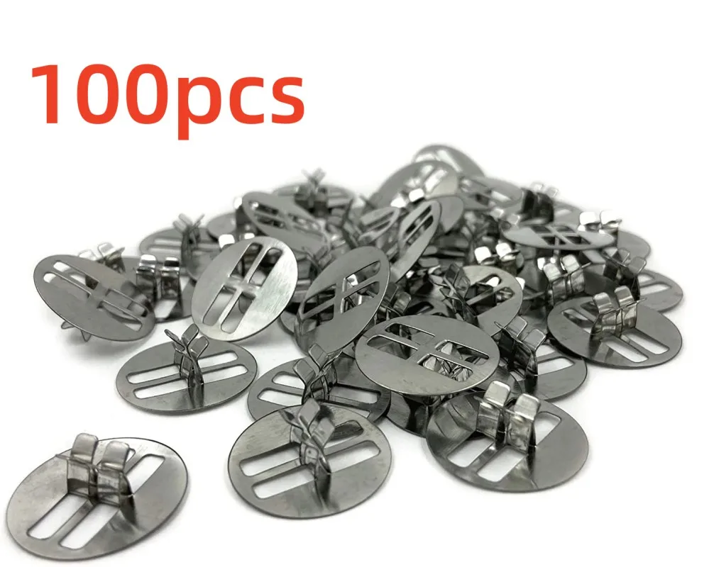 Litoexpe 100 Basi Porta Stoppino In Metallo Per Candele Fai Da Te - Quadrate, 13x16mm - Clip Per Stoppini In Legno