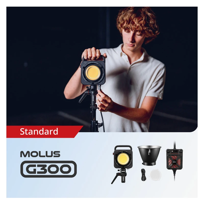 ZHIYUN MOLUS COB LED 조명, 300W 바이 컬러 2700K-6500K APP 제어 LED 사진 램프, Youtube 라이브 카메라 비디오 조명, G300