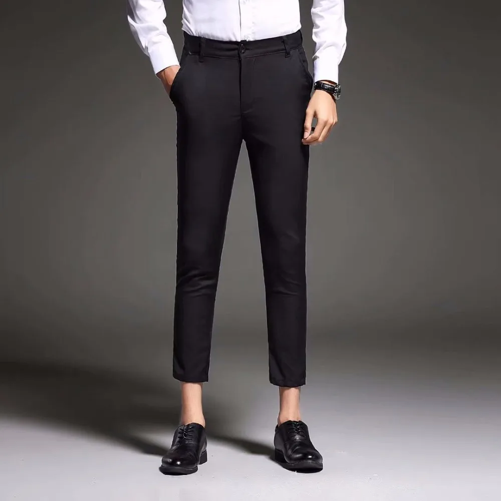 Men Ankle Length Suit Pants Men 