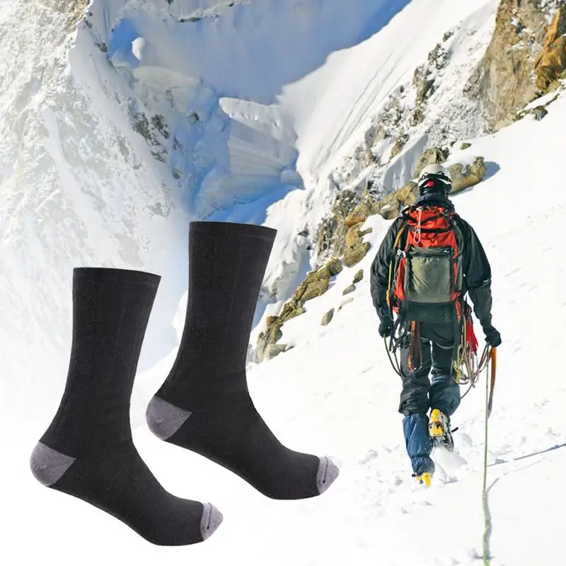 Outdoor Ski Heated Socks Washable USB Electric Heating Socks Hiking Camping Fishing Riding Cycling Hunting Foot Warmer