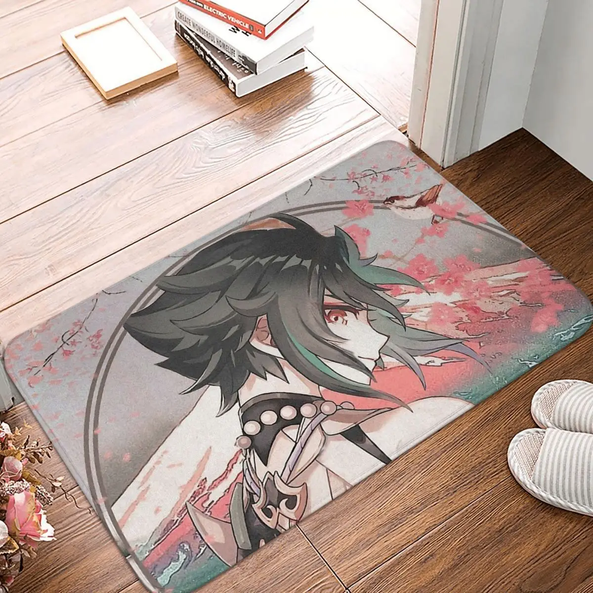 

Genshin Impact Adventure Game Non-slip Doormat Kitchen Mat Xiao Cool Balcony Carpet Entrance Door Rug Home Decor