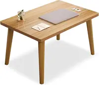 Small Coffee Table Low Table Solid Wood Sturdy Floor Table Desk for Sitting on The Floor, Storage and Living Room Furniture 2