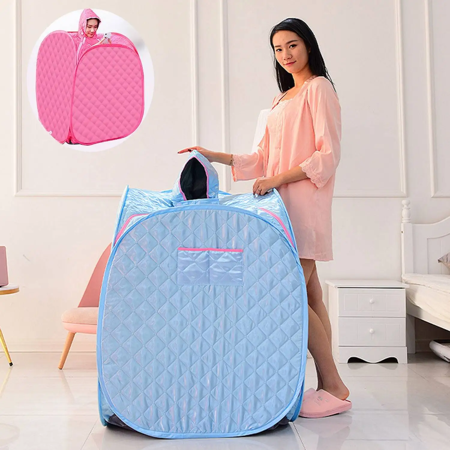 Sauna Steamer Pot Machine Generatore Di Vapore Portatile Pieghevole Fumigazione Tenda Box Per La Casa Spa Perdere Peso