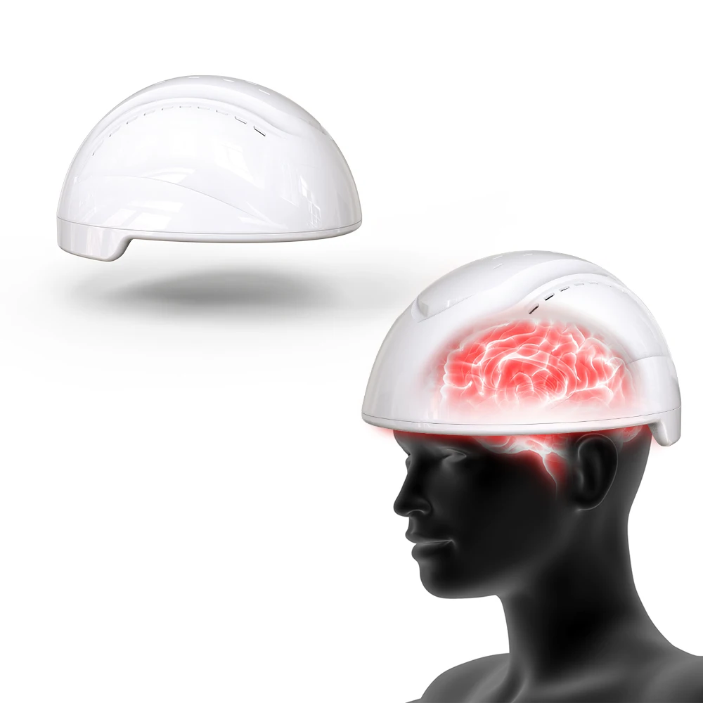 810nm Photobiomodulation Brain Helmet PBM Near Infrared&Red Light Therapy Neurofeedback Helmet for Autism Treatment Children infrared led brain parkinson therapy 810nm red light wearable helmet