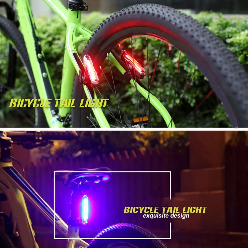 Luces traseras LED para bicicleta, linterna trasera recargable por USB, iluminación para bicicleta de montaña y carretera