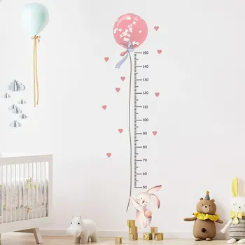 Pink Rabbit Balloon Height Stickers 1