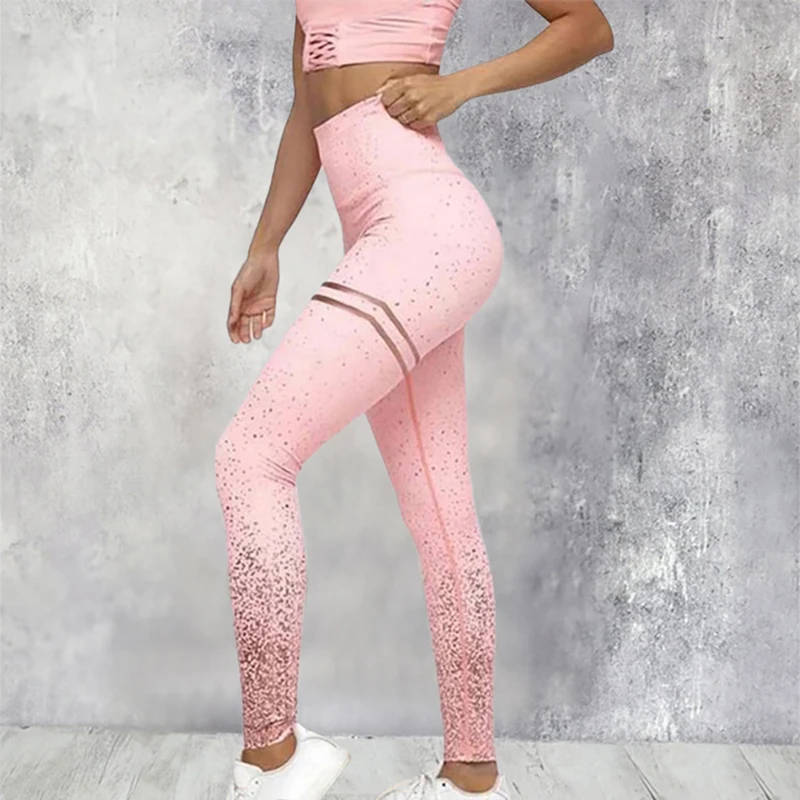 Fitness Women Sport Seamless Leggings Gray Pink High Waist Elastic Yoga Gym Trainning Jogging Pants Female Workout Push Up Black