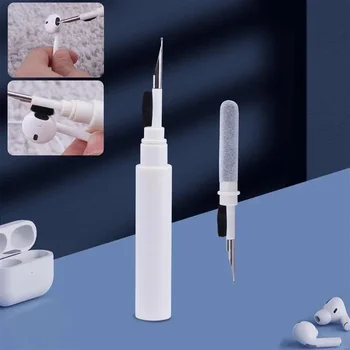 Kit di Pulizia per Auricolari, Penna Pulente per Airpods, Spazzola per Cuffie, Strumento di Pulizia per Auricolari Bluetooth Wireless