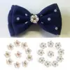 DIY 10pcs/set Flower Rhinestones Buttons Pearl button wedding decoration Diy Alloy  Cryustal Bow Accessories 3