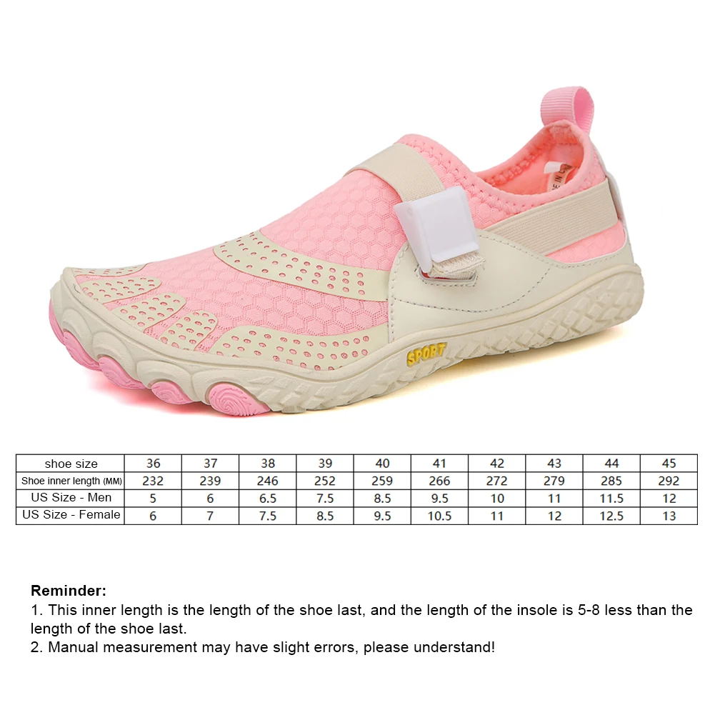 Men Women Quick Dry Beach Aqua Shoes Breathable Upstream Barefoot Water Sneakers Size 36 to 45 for All Water Sports 6