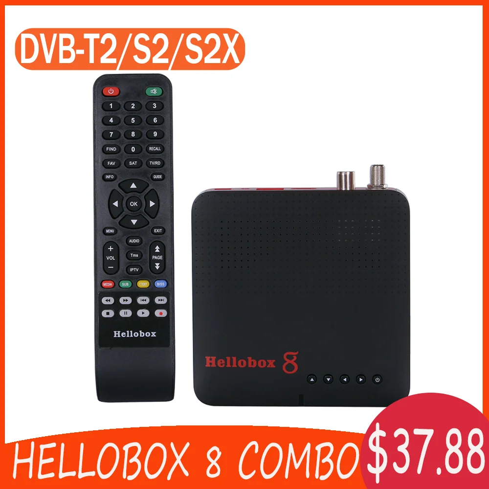 2022 Hellobox 8 Receiver Satellite DVB-T2 DVB S2 Combo TV Box Tuner Support Play On Phone S2X | Электроника