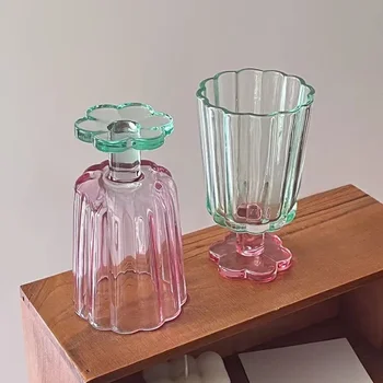 French Flower-Shaped Glass Cup 250ml 1