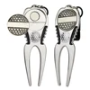 1 Pcs Golf Divot Repair Tool Golf Green Fork Pitch Groove Cleaner Pitchfork Stainless Magnetic Detachable Golf Sport Accesories 3