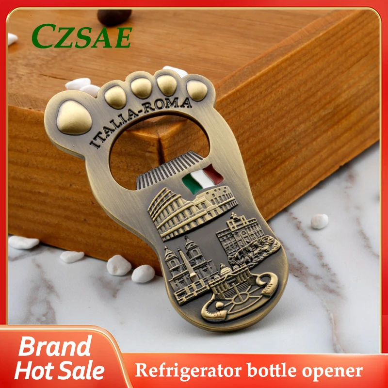 

Creative Refrigerator Bottle Opener Creative Roman Architecture Portable Stainless Steel Bottle Opener Kitchen Bar Accessories