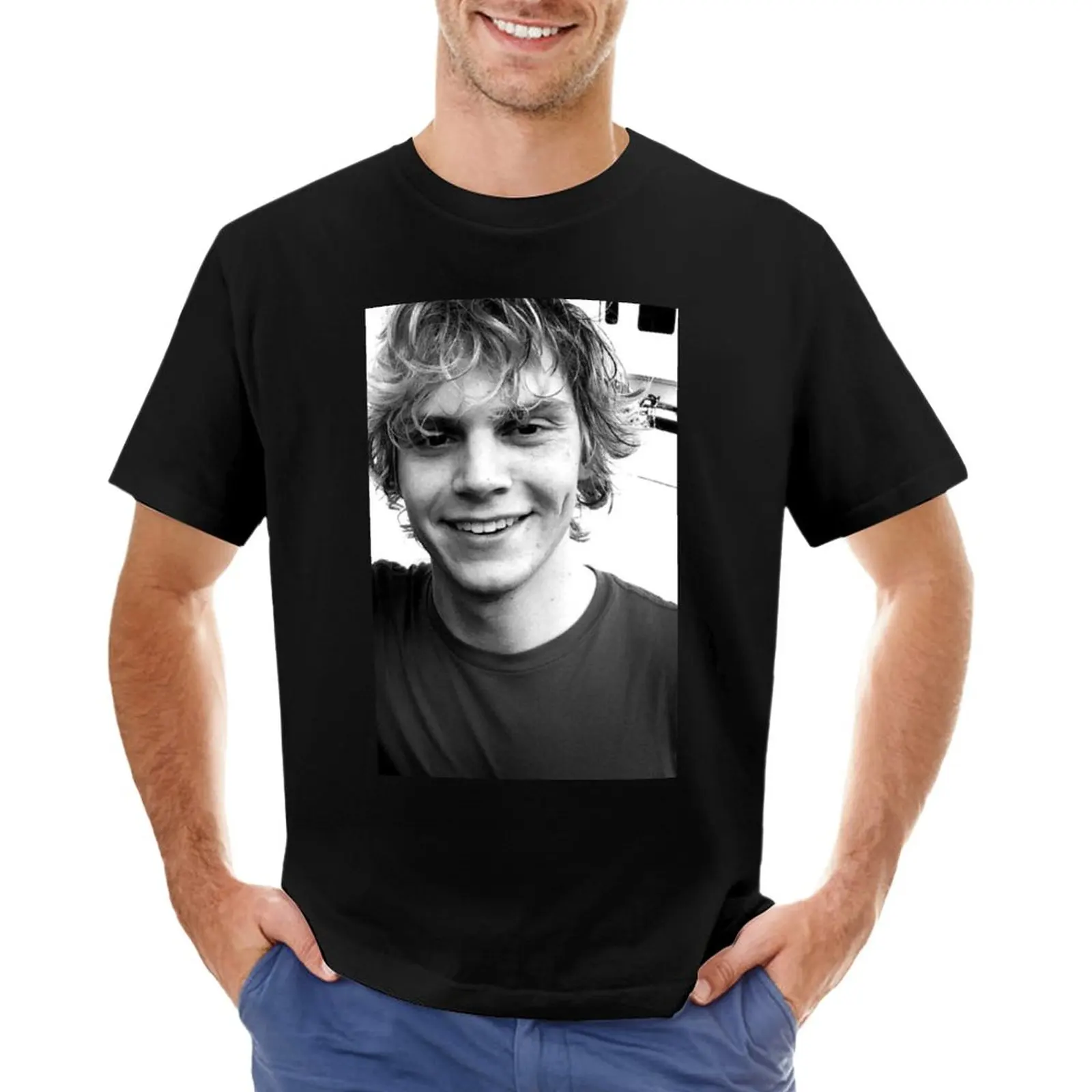 

Evan Peters T-Shirt boys white t shirts funny t shirt mens vintage t shirts