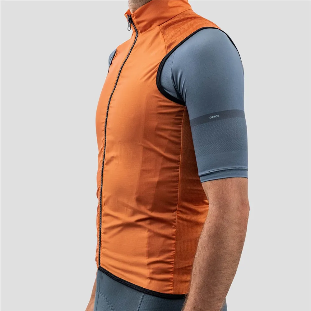 Lightweight Pure color Pro Cycling Gilet Bicycle Wind Mens vest waterproof  cut race fit Chaleco ciclismo