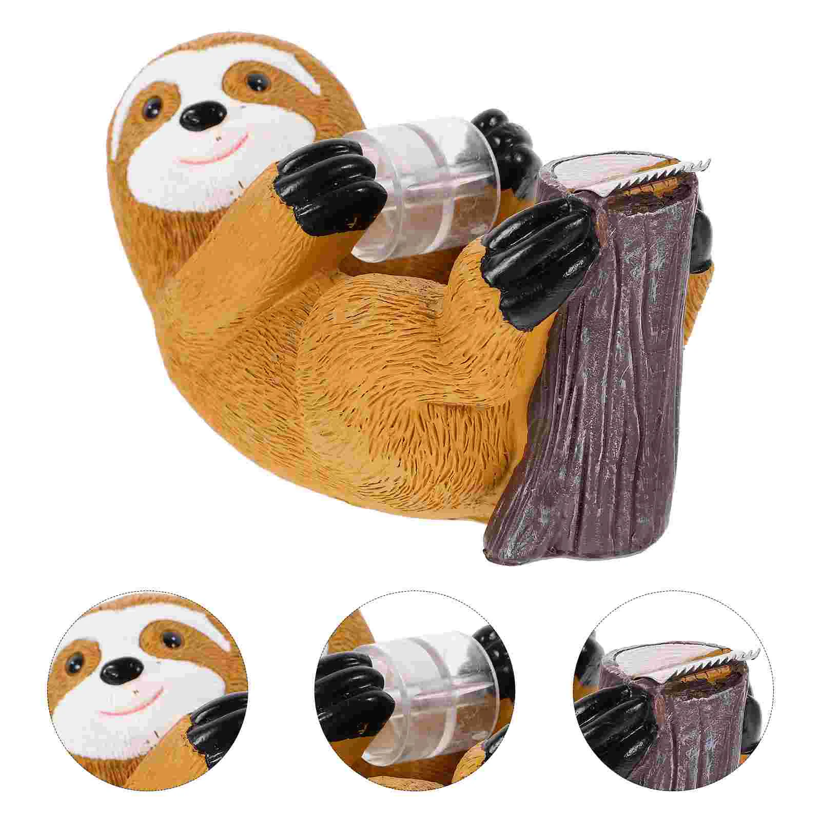 

Tape Dispenser Desk Tape Holder Resin Tape Dispensing Stand Animal Sloth Modeling Tape Dispenser