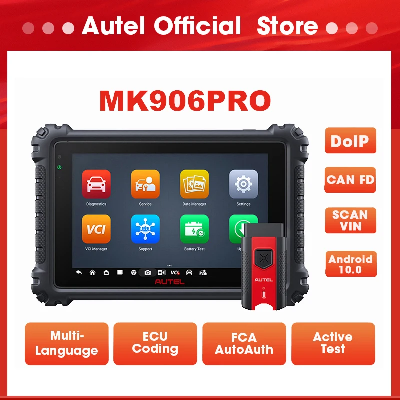 Autel MaxiCOM MK906PRO Diagnostic Tool Bluetooth Scanner Automotivo ECU Coding MK906 PRO Automotive Tools PK MS906BT MK906S PRO automotive diagnostic scanner