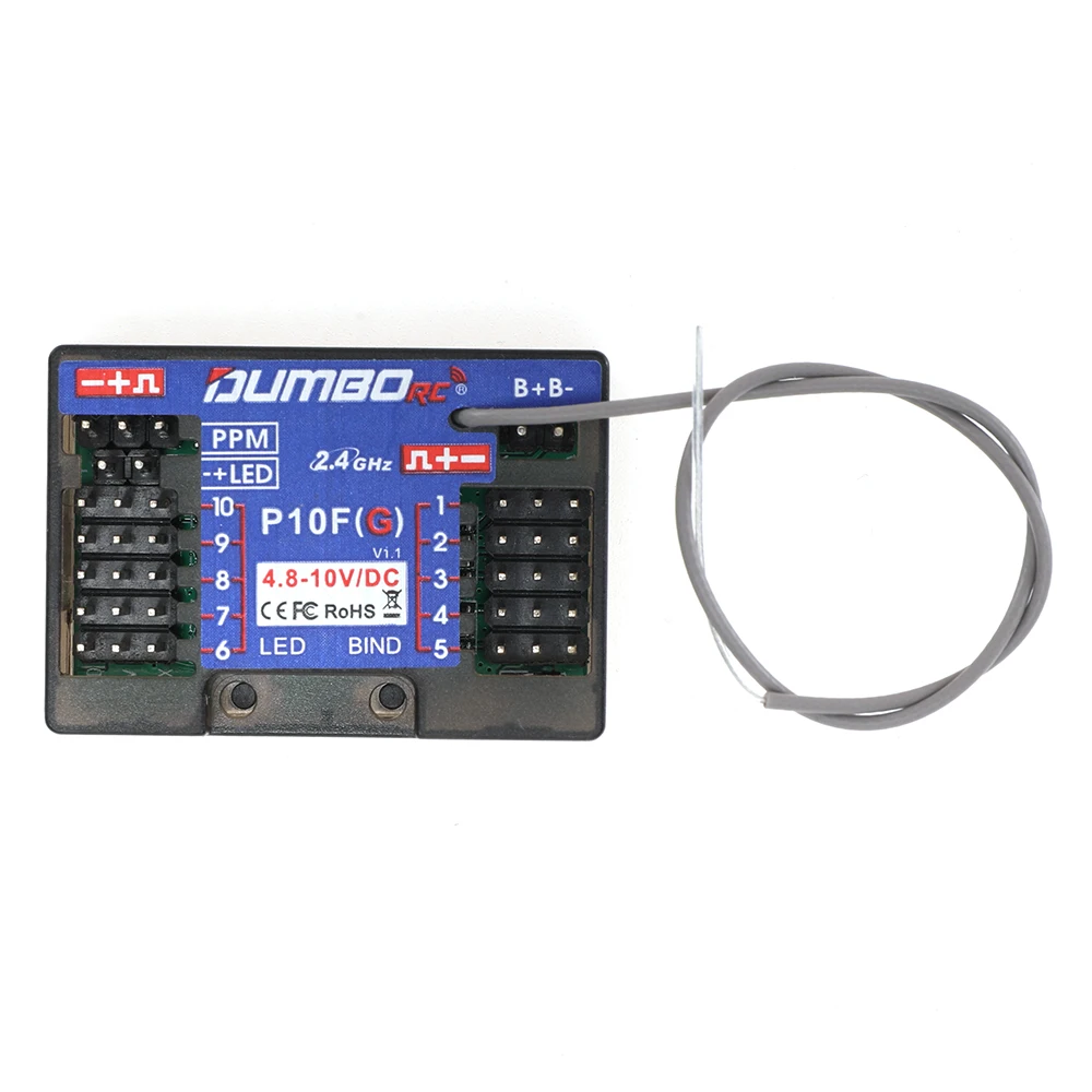 DUMBORC P6DC P10FG P4FMG P6FG MINI 4CH 6CH 10CH 10 Kanal Gyro Empfänger Spannung Rückkehr für X4 X6 Sender RC Auto Boot – Detail 3