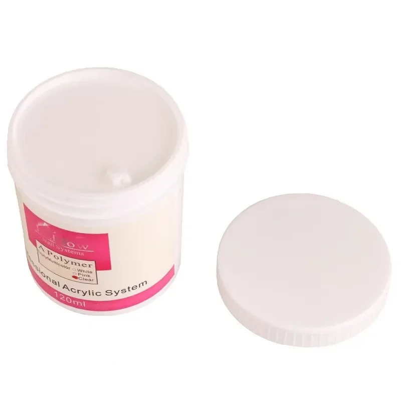 Acrylic Nail Powder 120ML 4.23 OZ Pink Clear & White Acrylic Powder Odor-Free Bubble-Free No Need Nail Lamp Long-Lasting Acrylic 6