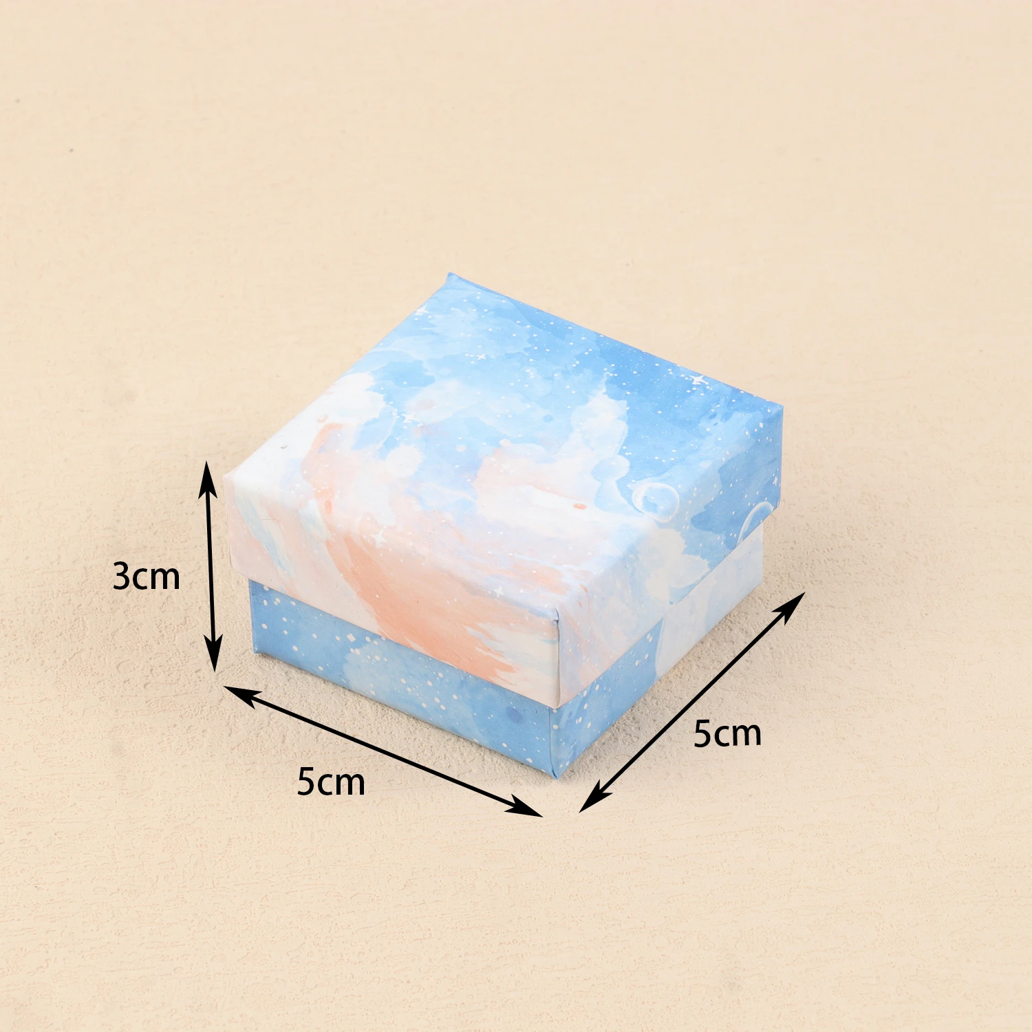 1pcs Blue Sky Gift Box Kraft Paper Display Couple Gift Box Gift Bags for Valentine's Day Earring Necklace Bracelet Accessories