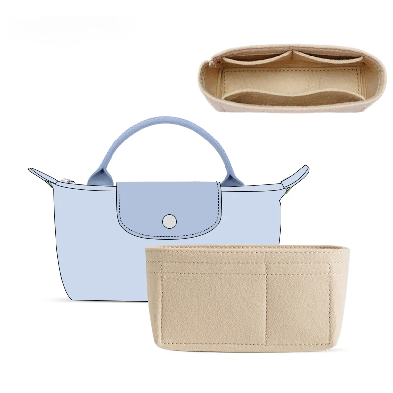 Classic Dumplings Bag Liner Bag Organizer For Longchamp Mini Bag Storage Bag The Liner Bag Felt Purse Insert Handbag Liner Bag