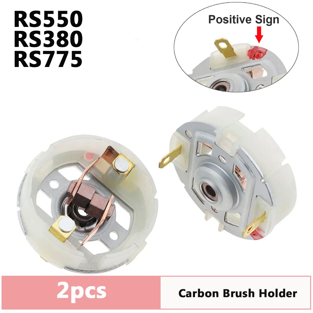 2Pcs RS550 RS380 RS775 DC 모터 카본 브러쉬 홀더 전기 드릴/구리 브러시 모터 도구와 전기 스크루 드라이버