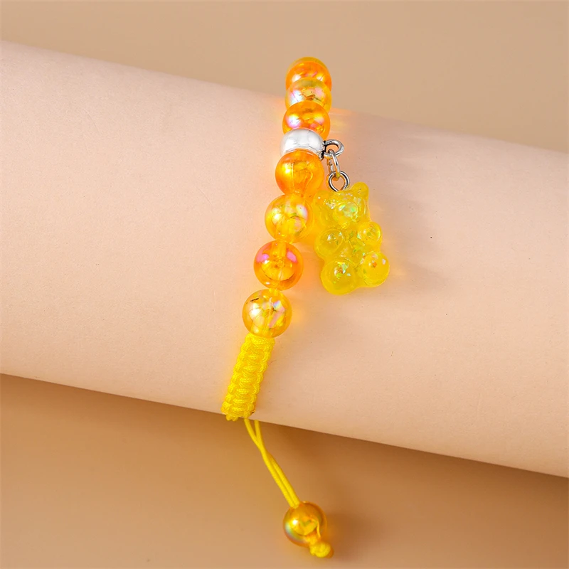 Cartoon Bär Armband für Frauen handgemachte Hand Seil Weben Perlen Armband Mädchen Party Urlaub Schmuck Geschenke – Detail 11