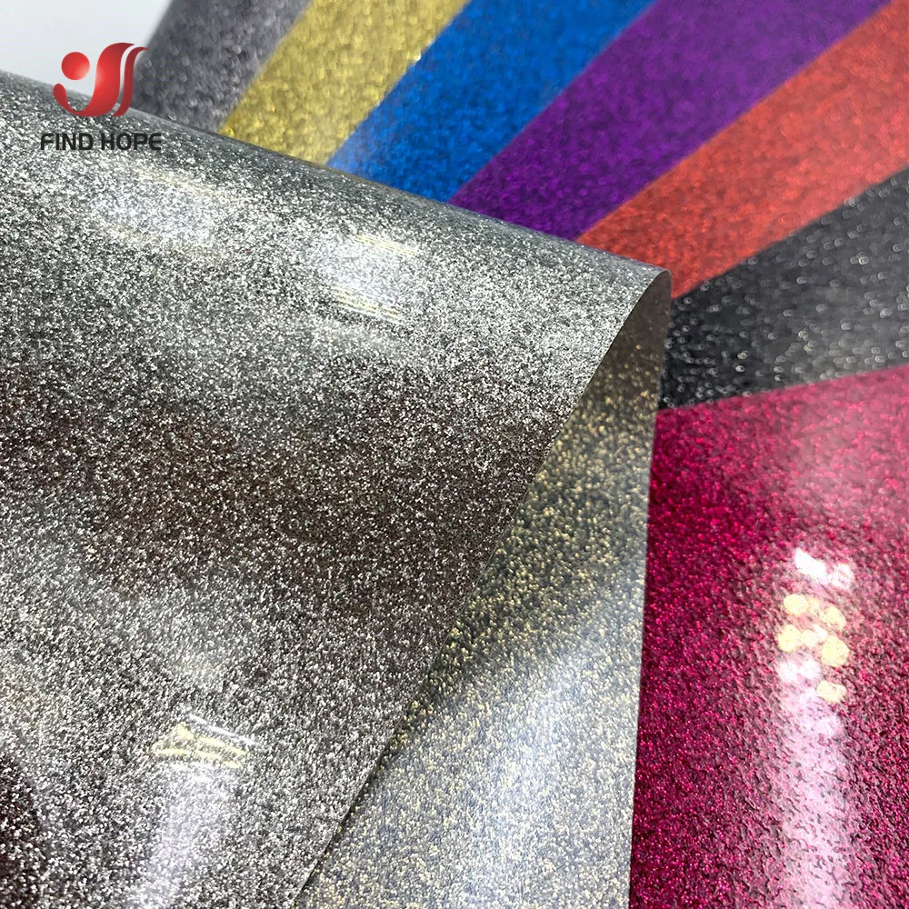 8pcs 20x25cm Bundle Glitter PU Heat Transfer Vinyl Film Iron on T-shirts HTV Printing Vinyl for Clothes Socks Fabrics Decor Cut